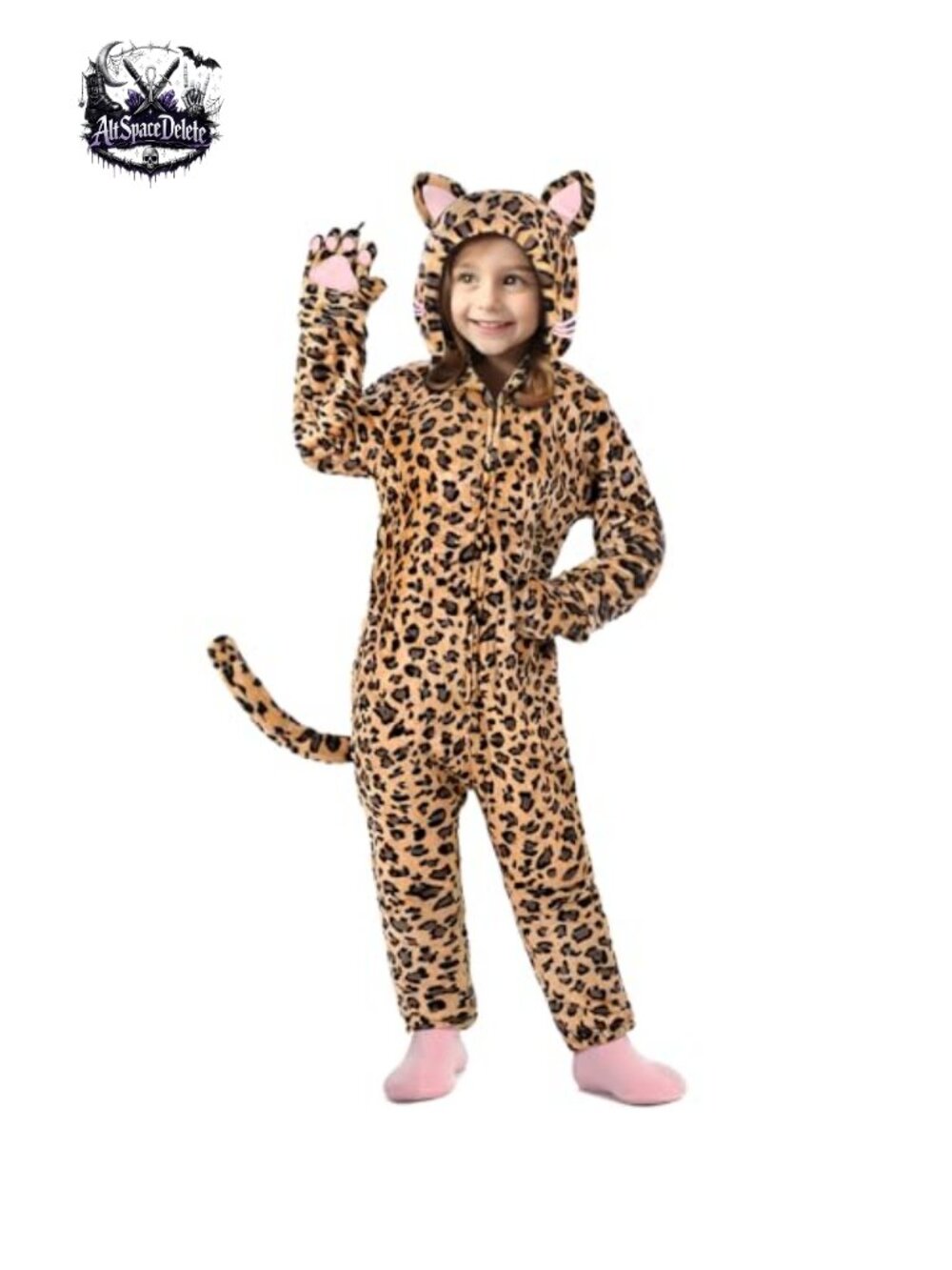 Kids Leopard Cat Halloween Costume Zipster Onesie